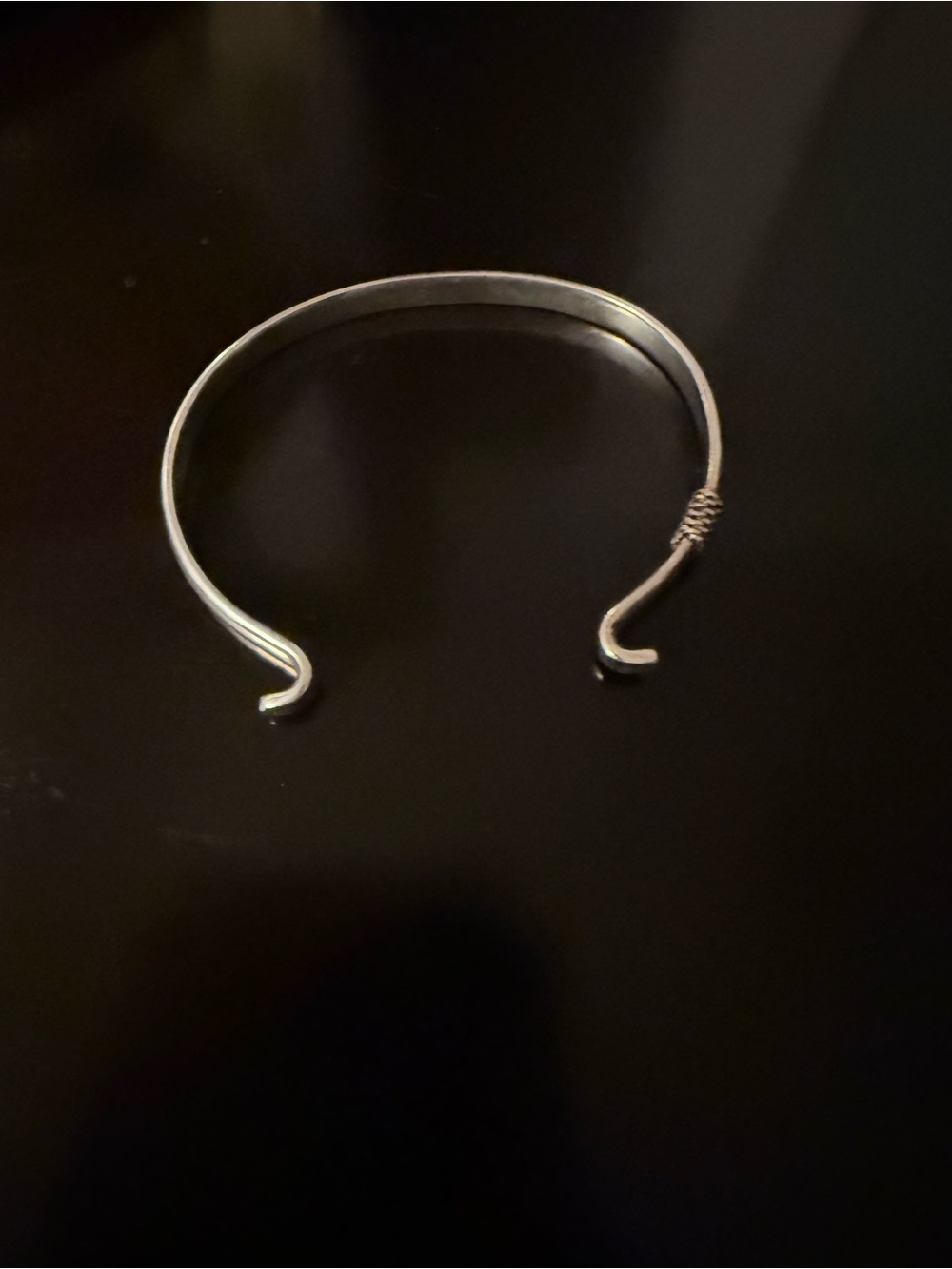 Sterling Silver Floral Sand Dollar Charm Bangle Bracelet - Picture 3 of 3